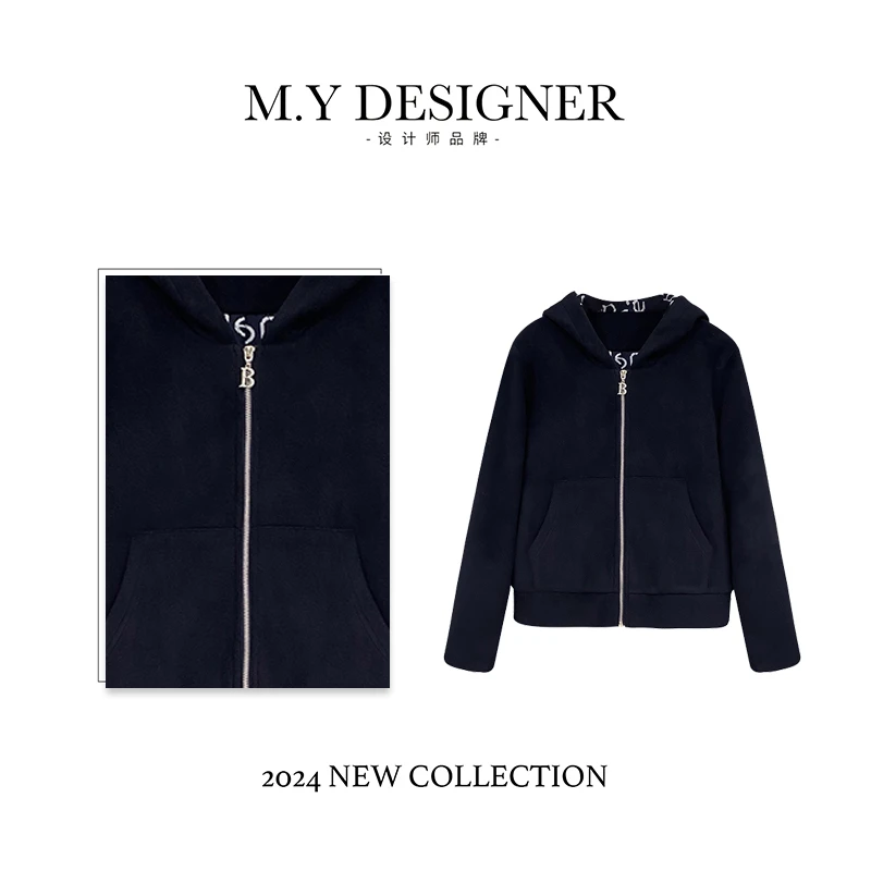 M.Y媛总 新款时尚轻奢风夹棉连帽外套801193