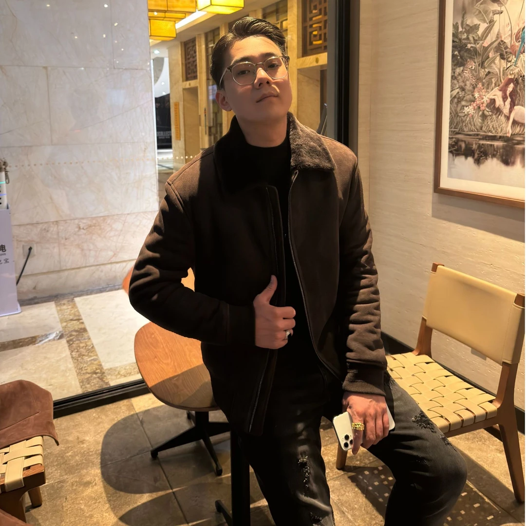 【铬调】法国进口鼎级原生态小美利奴毛皮一体【咖棕】鼎配鳄鱼纹领