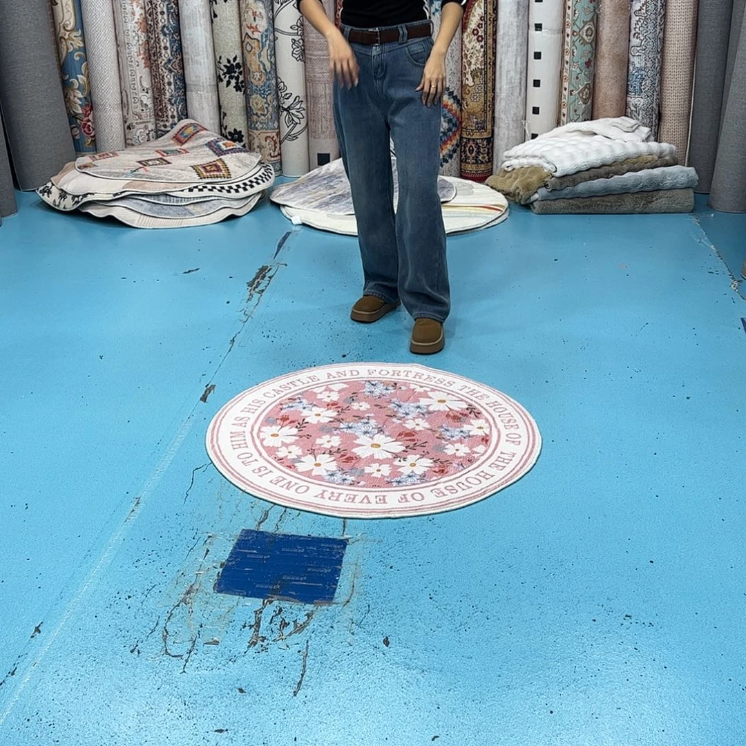 混纺加厚棉布底仿羊绒直径一米圆全新特价福利