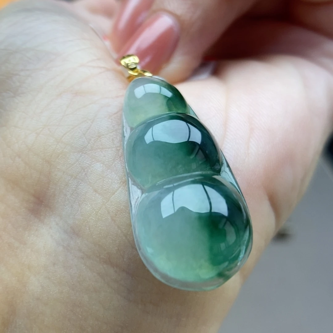 翡翠银S925镶嵌颈饰吊坠40