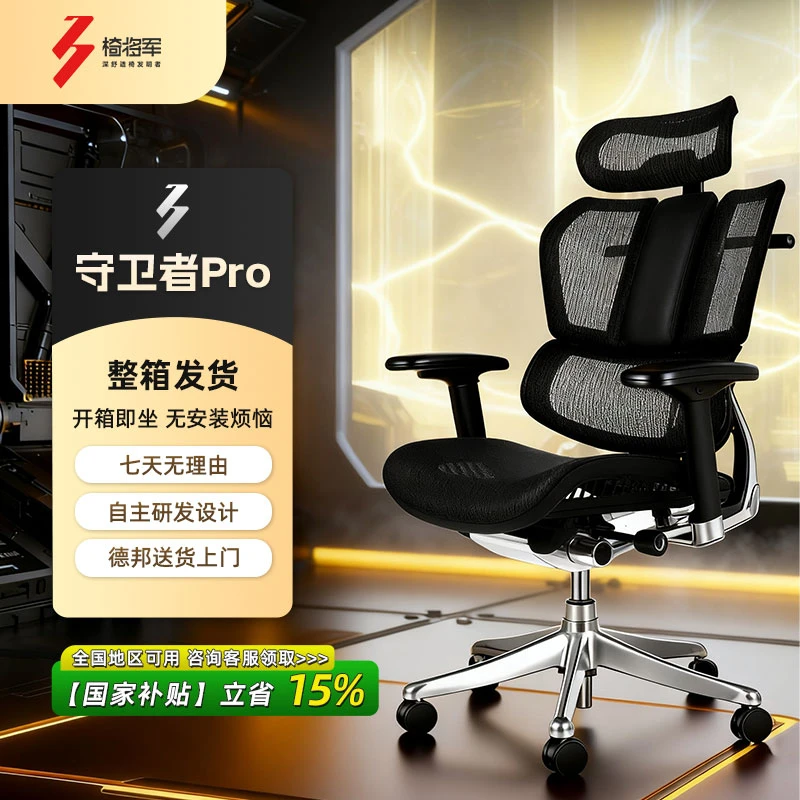 椅将军守卫者Pro高端人体工学椅尼龙背杆3D椅背舒适办公家用躺椅