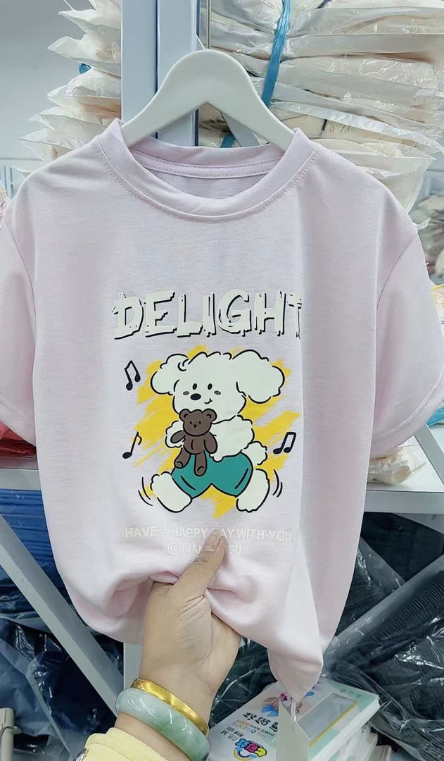 1182-4-2浅粉小熊凉凉T恤