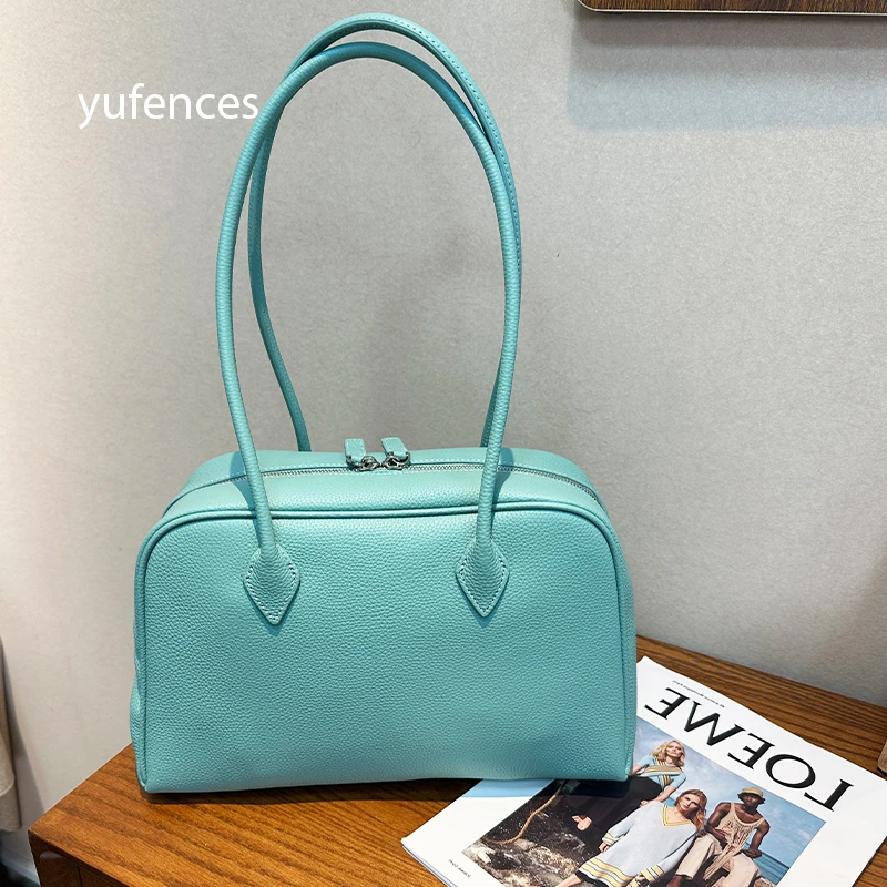 YuFences/与樊 ·  简约时尚头层牛皮手拎单肩包  ＃6255
