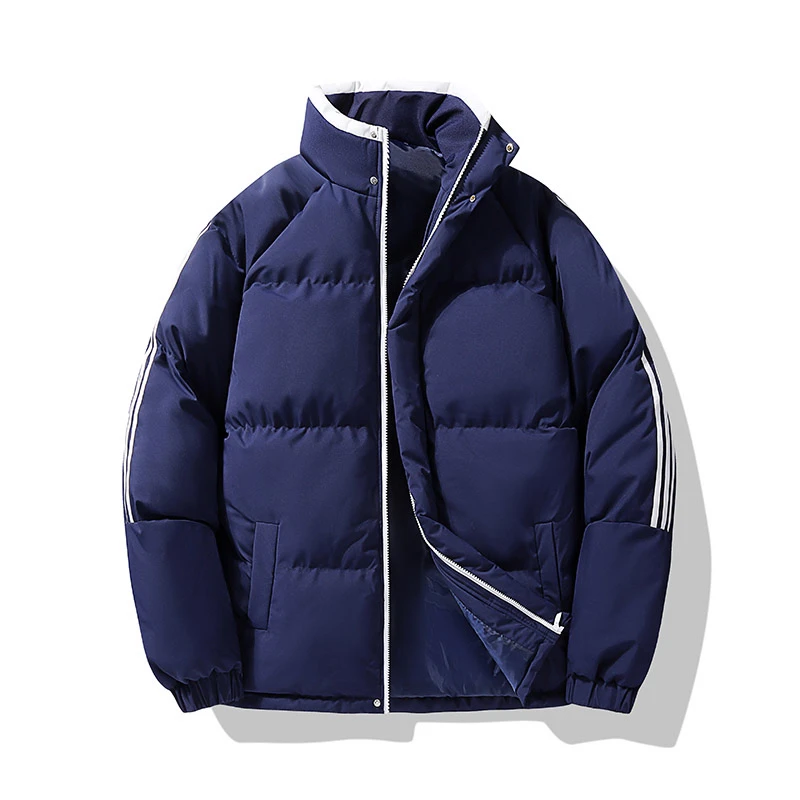 加绒加厚棉服冬季短款休闲宽松保暖立领外套