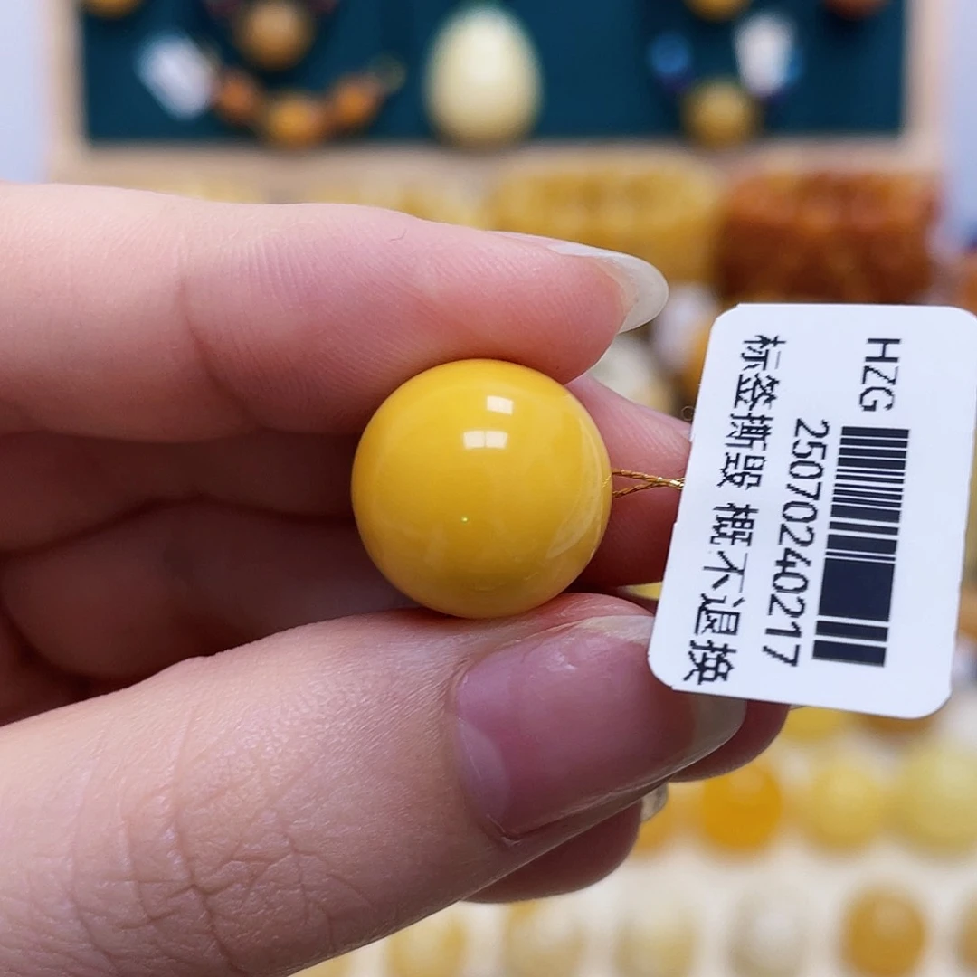 蜜蜡未镶嵌珠宝奇石14.3mm圆珠