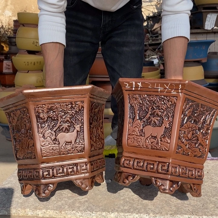 紫砂花盆紫砂特价包邮