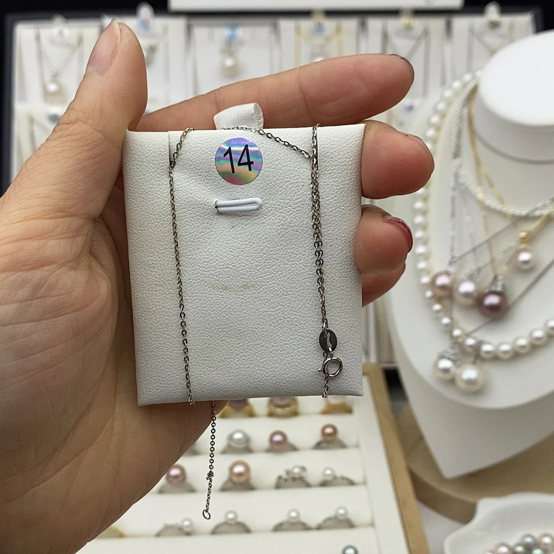 银S925镶嵌淡水珍珠项链