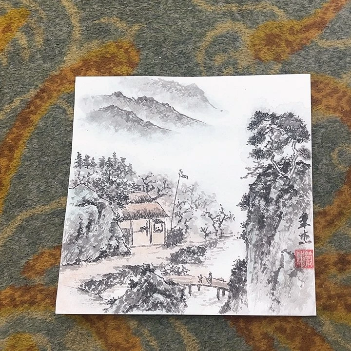 国画小卡纸施笔杰