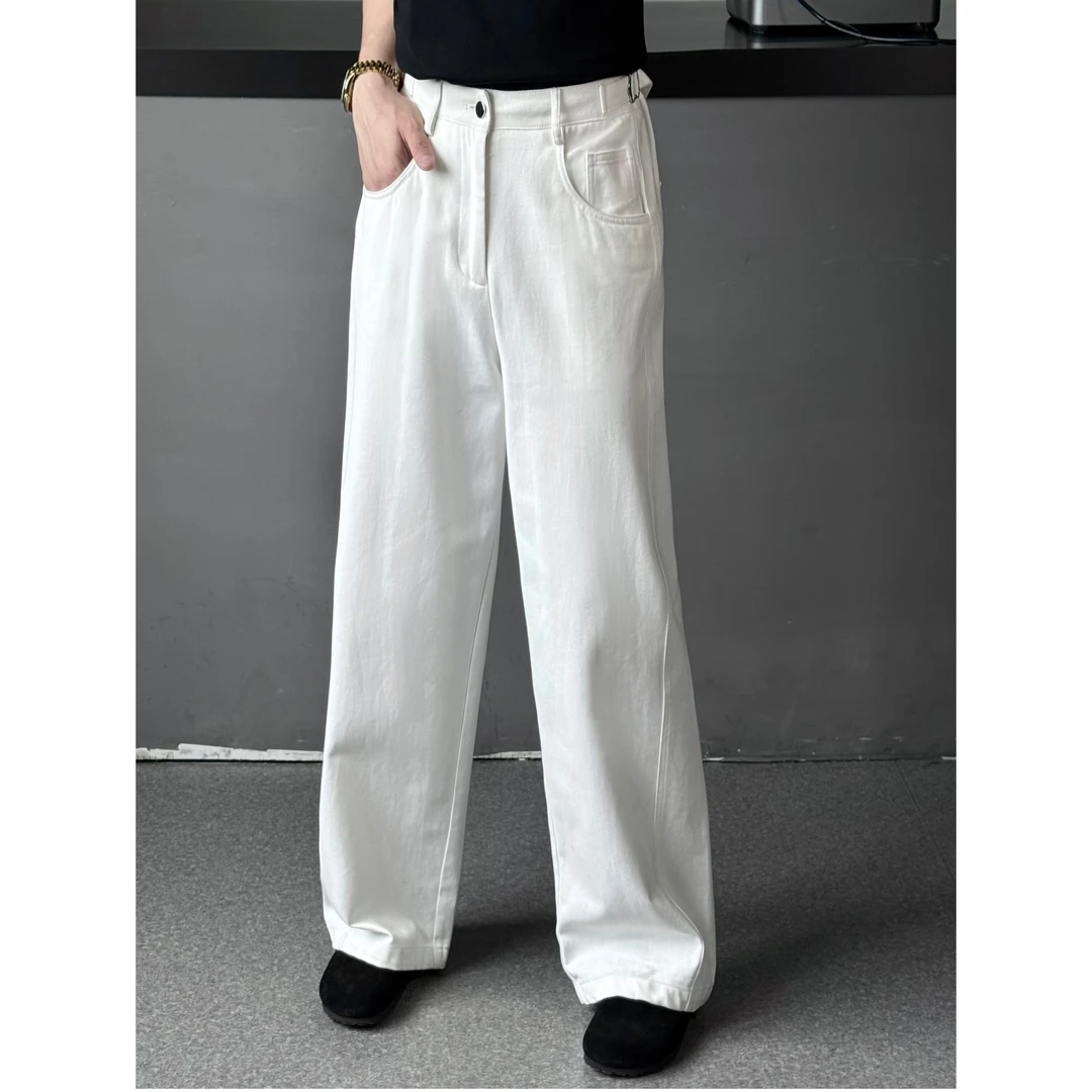 AIXKOM｜｜2025秋冬款纯棉透气宽松休闲设计感那不勒斯腰头休闲裤