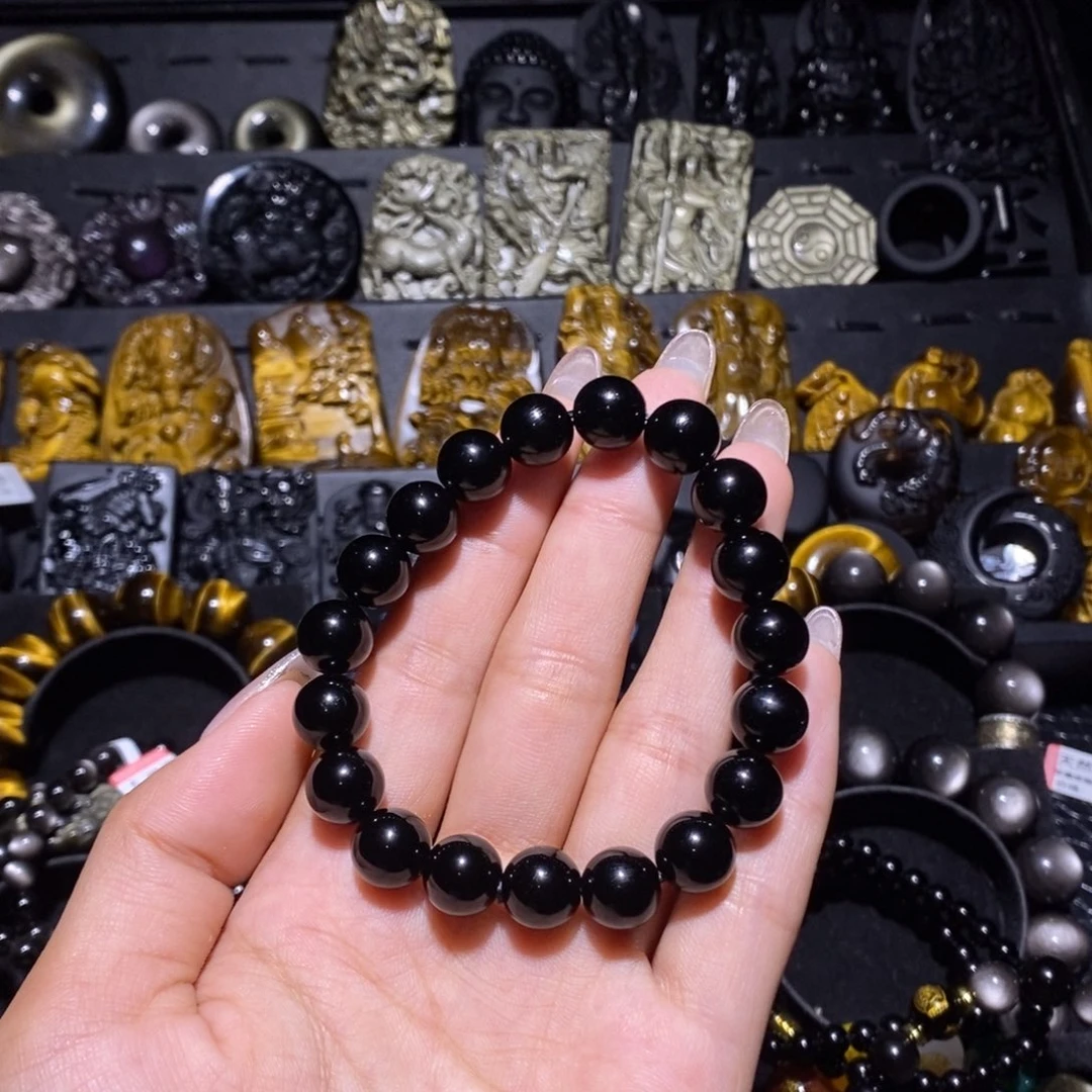 王***颜黑曜岩未镶嵌珠宝奇石