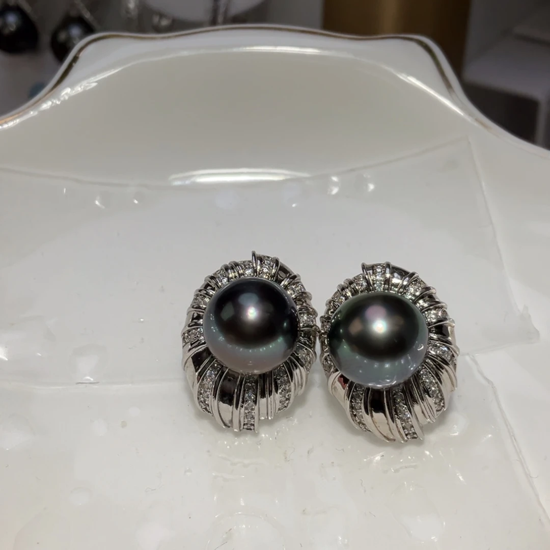 是****耳饰银S925镶嵌海水珍珠