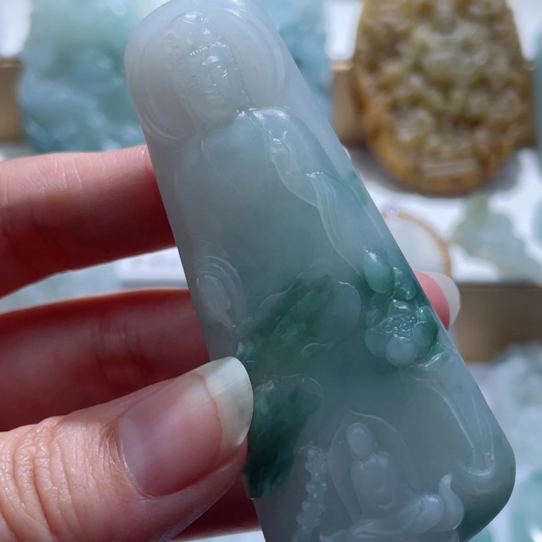 定制翡翠未镶嵌毛货