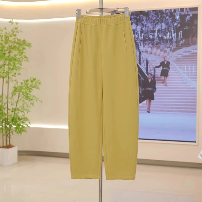 云柔梧桐裤女卫裤春季2025年新款高腰垂感休闲弯刀裤香蕉镰刀裤夏