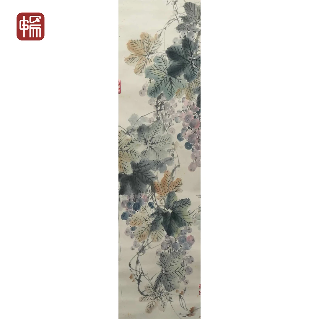 T115 《葡萄》35*96(3.02平尺) 纸本立轴  YQ