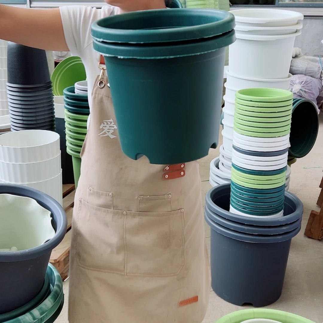 四季盆4#墨绿色8个无托