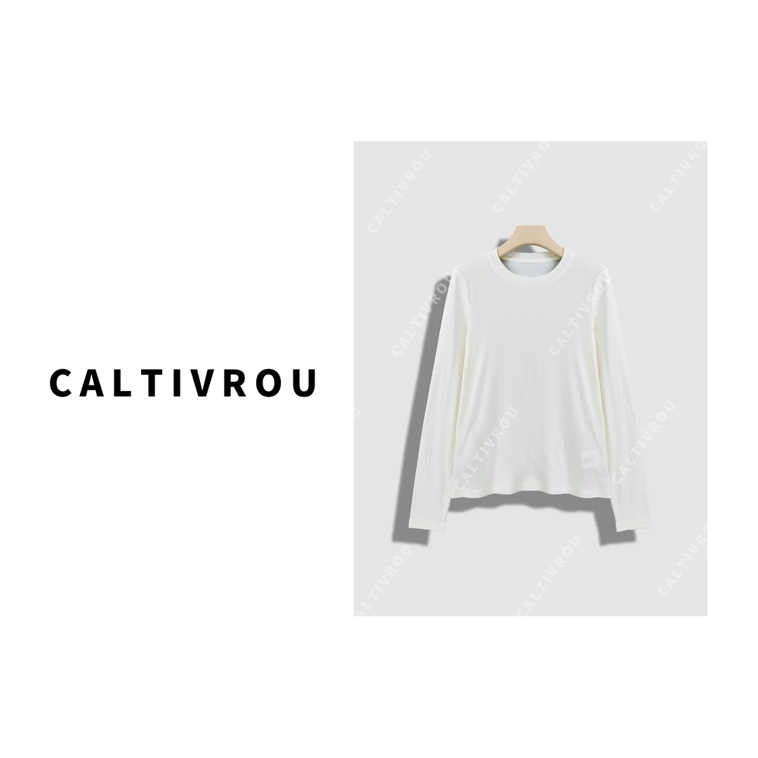Caltivrou春季气质针织打底衫女2025春秋宽松显瘦长袖上衣Y15155