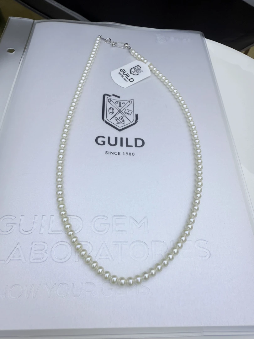 吉尔德特选五星 欧若拉 冷光淡水baby珠项链 珍珠项链3.8-4.5mm