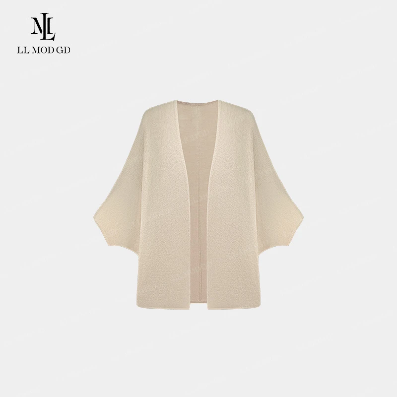 雾织 极简温柔风冰丝混纺防晒开衫气质轻薄透气披肩款XR-262776