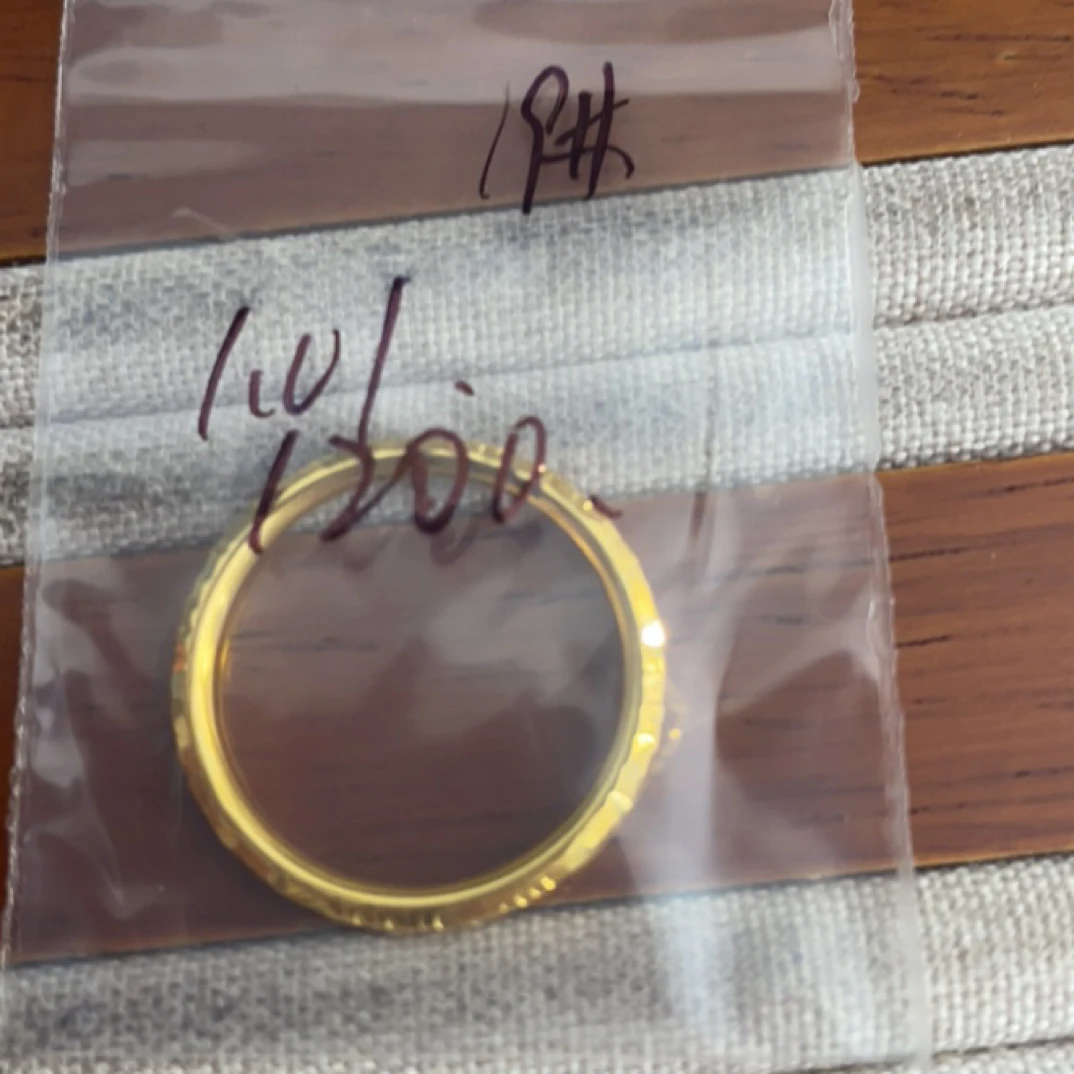 克重1.01 19号 圆筒碎冰冰戒指 足金999