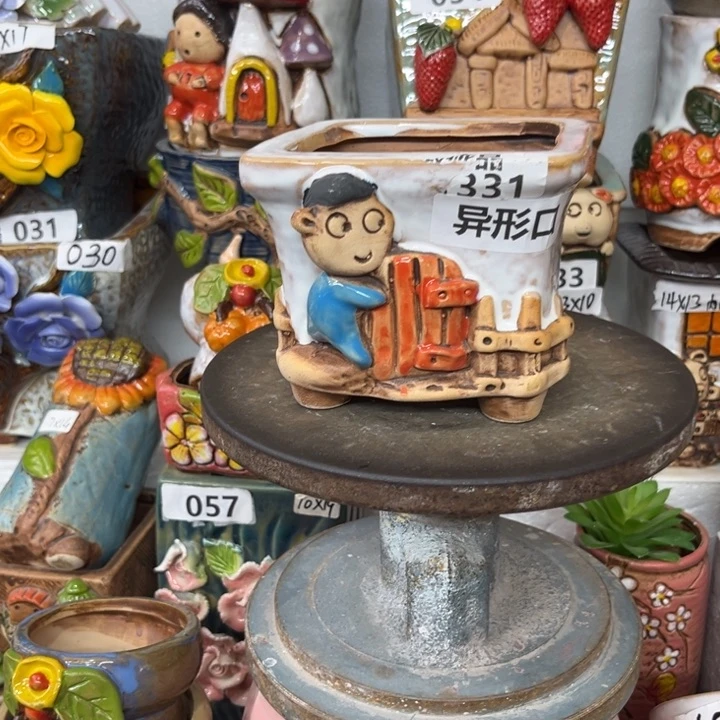 紫砂花盆粗陶材质多肉花盆