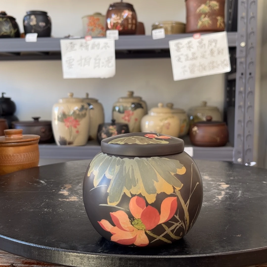 红泥哑光存茶罐醒茶罐62