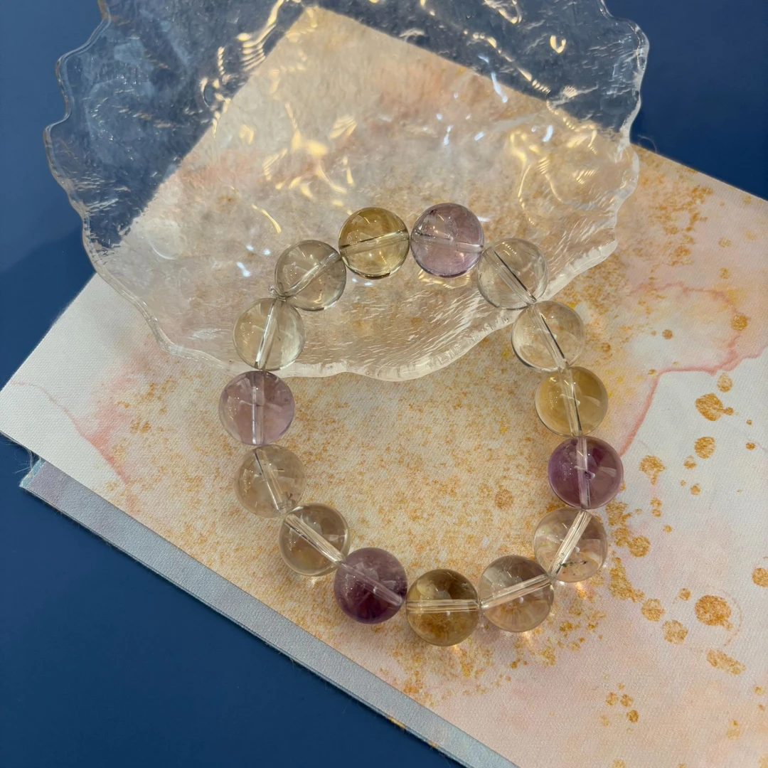 天然水晶紫黄晶收藏级手串640ZC0998