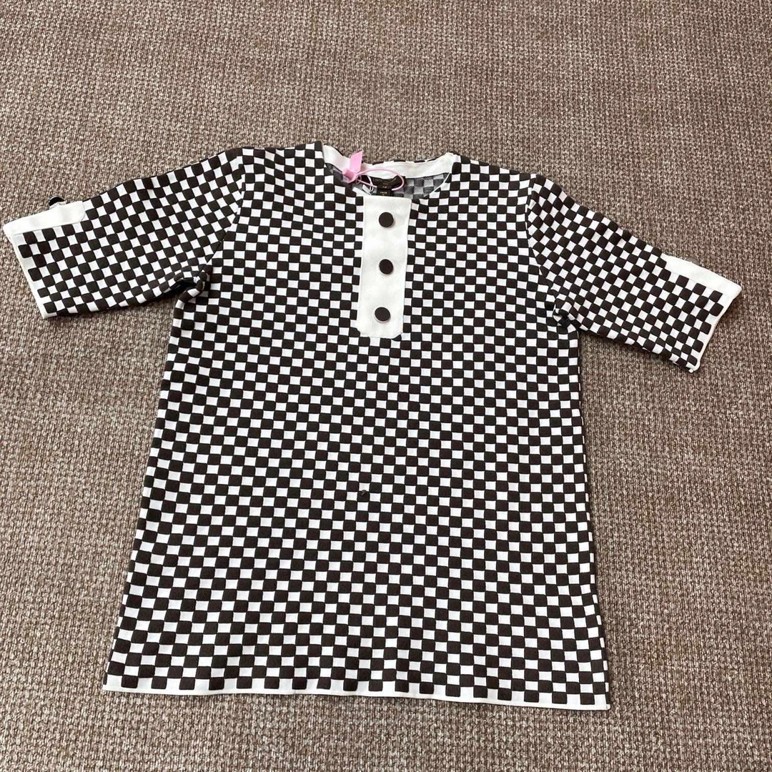 99新 LouisVuitton/路易威登 A8929 黑白 棋盘格 短袖99新M码