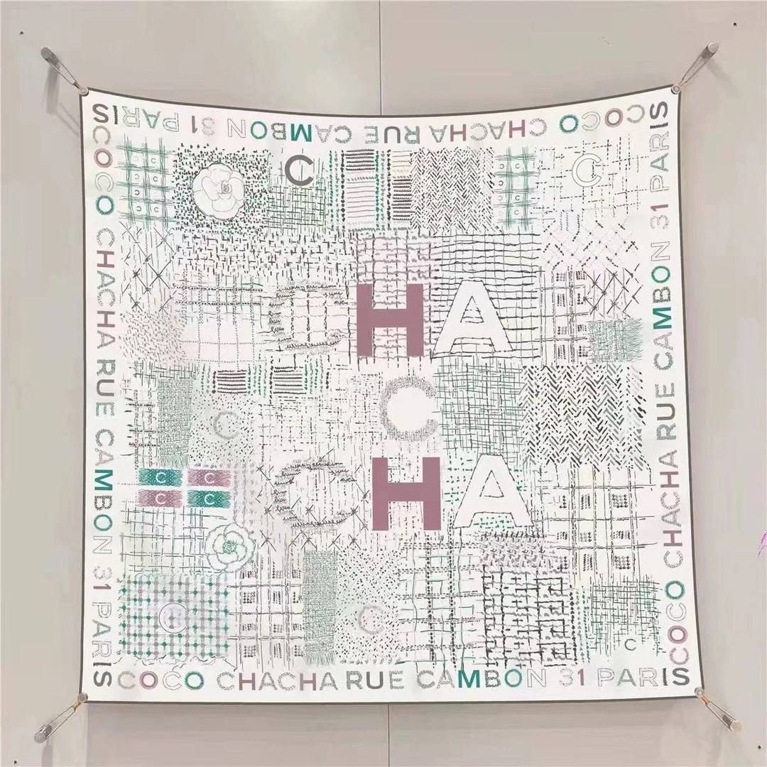 【高版本“康鹏】90*90方巾100%桑蚕丝高智感C家康鹏