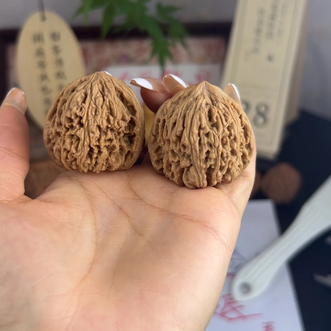 文玩核桃把件南疆39尺无黄无修925