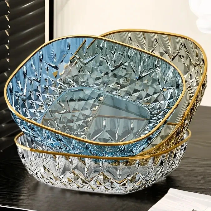 大号2026新款网红水果盘轻奢糖果零食摆盘果盆中古风果盘家用客厅