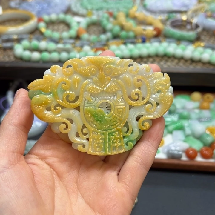 翡翠颈饰未镶嵌悠*挂件