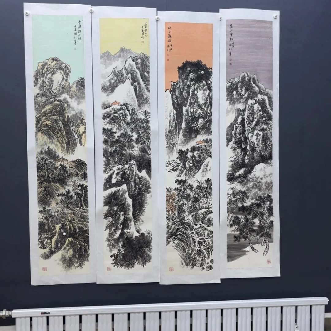 国画隋胜利六尺对开艺
