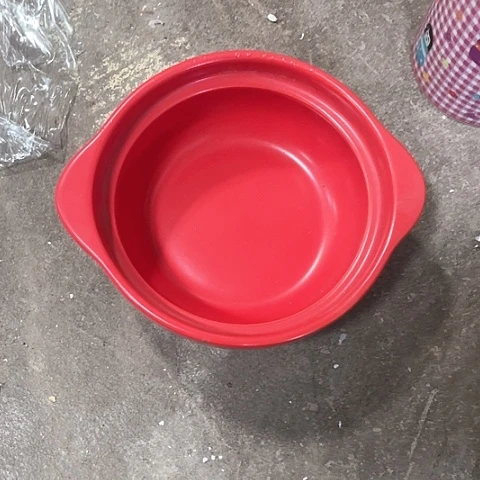 微瑕，明火，16厘米，高度6.5变形针孔气泡拖釉红