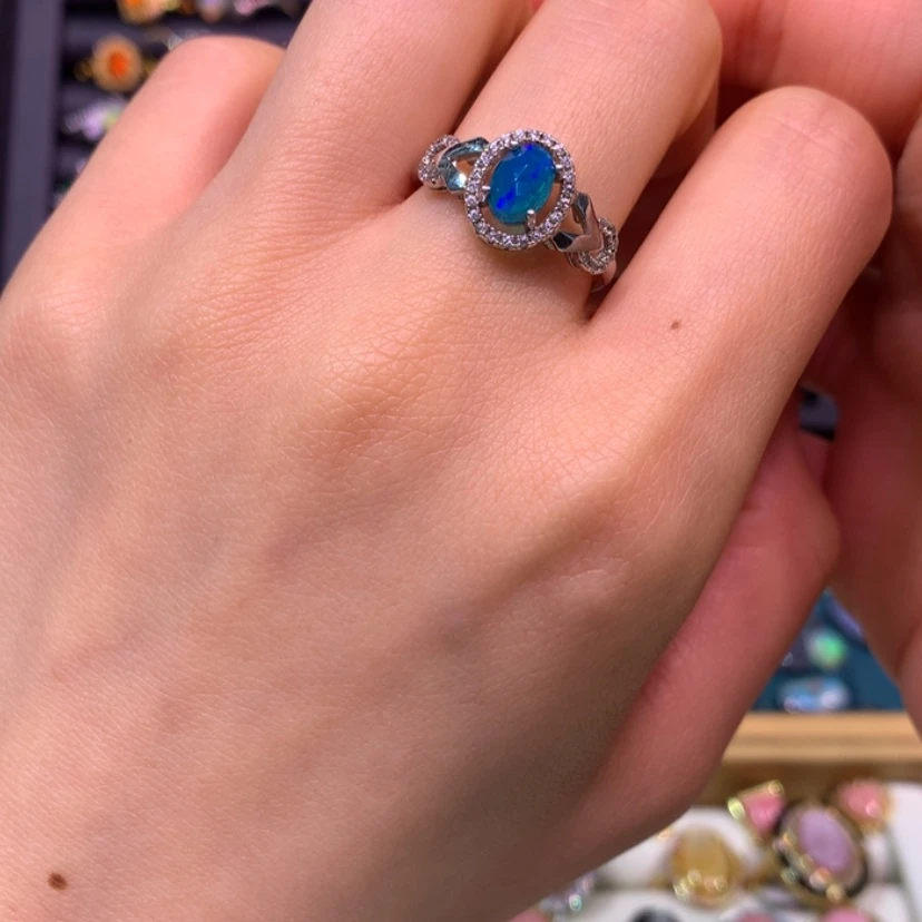 【闪购商品】欧泊戒指款式银S925镶嵌