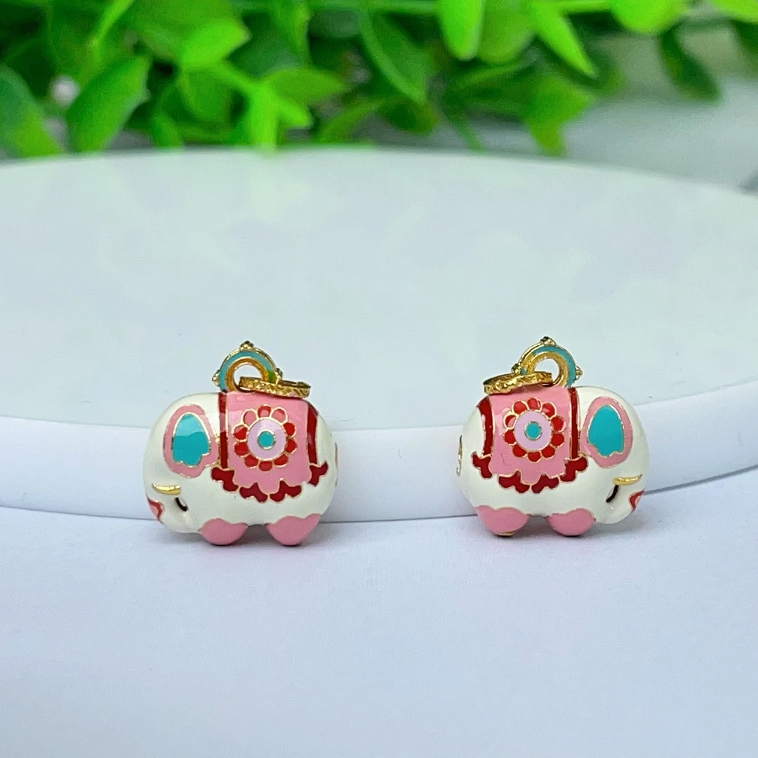 【萌宝饰品】B945烧蓝大象滴流DIY手串配件18.9*22.3mm时尚DIY配饰
