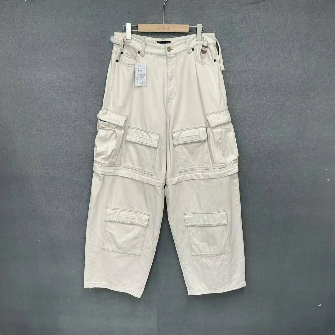 99新 Balenciaga/巴黎世家 (pm)Cargo Denim可拆卸工装裤30码1802