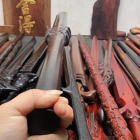 紫光檀木木木木80长残剑