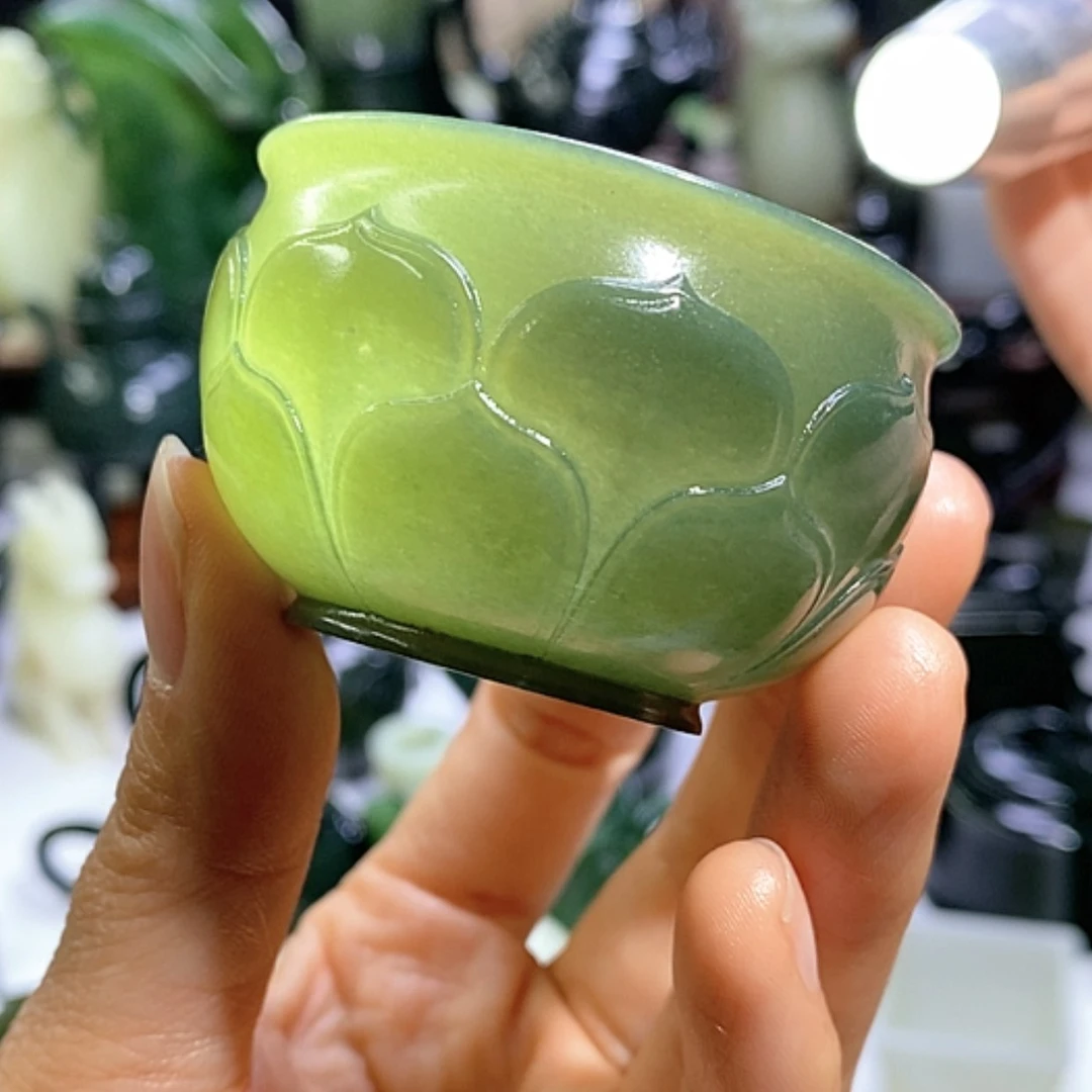 【闪购商品】和田玉摆件未镶嵌莲花杯
