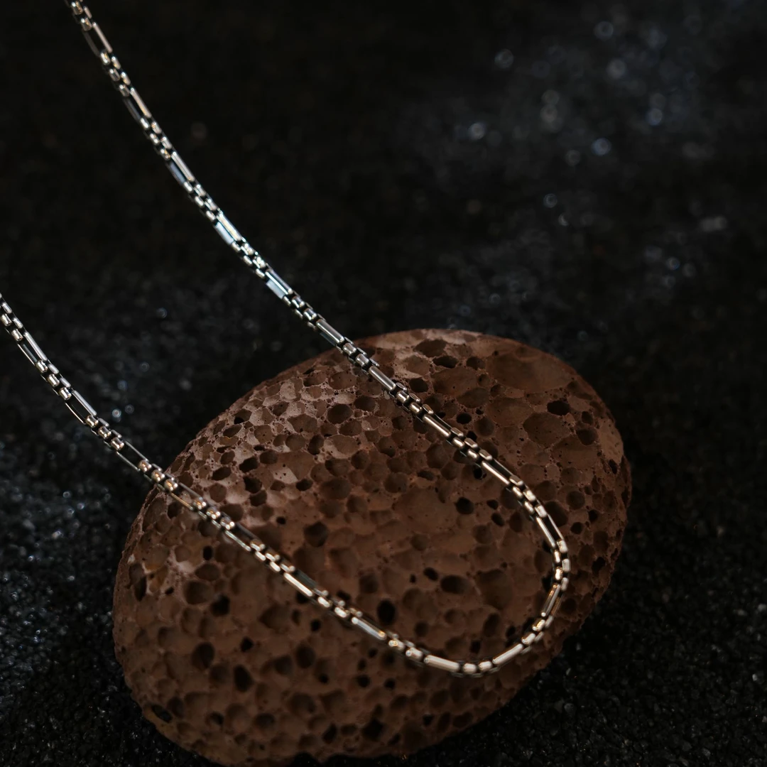 链子925银 制道珠宝经典高定盒子项链男女65cm（PN0007）