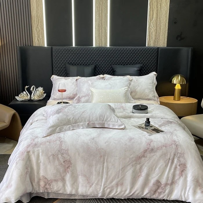 【刘老板】新款A类高支高密天丝莱赛尔数码印花工艺款礼盒装四件套