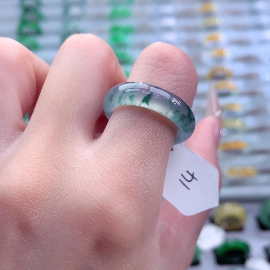 翡翠未镶嵌戒指天然