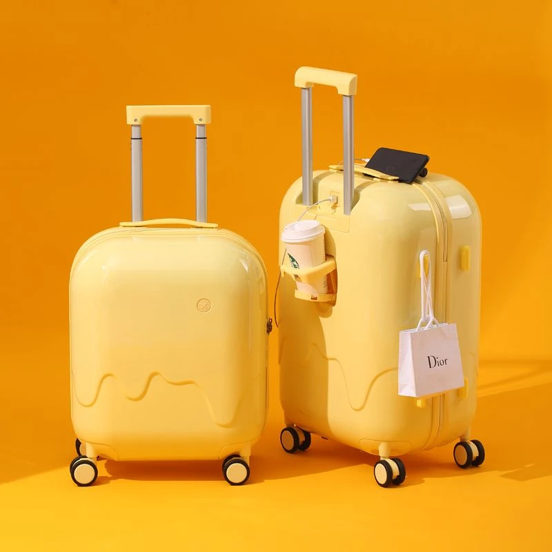 新款雪糕行李箱小型拉杆箱耐磨防刮旅行箱万向轮学生密码密码箱