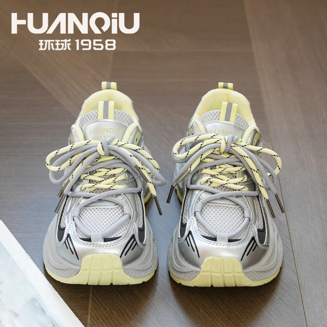 环球厚底春夏季休闲鞋小众潮流老爹鞋2025透气百搭时尚网红运动