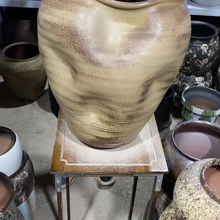 紫砂花盆口29高度39拳头888