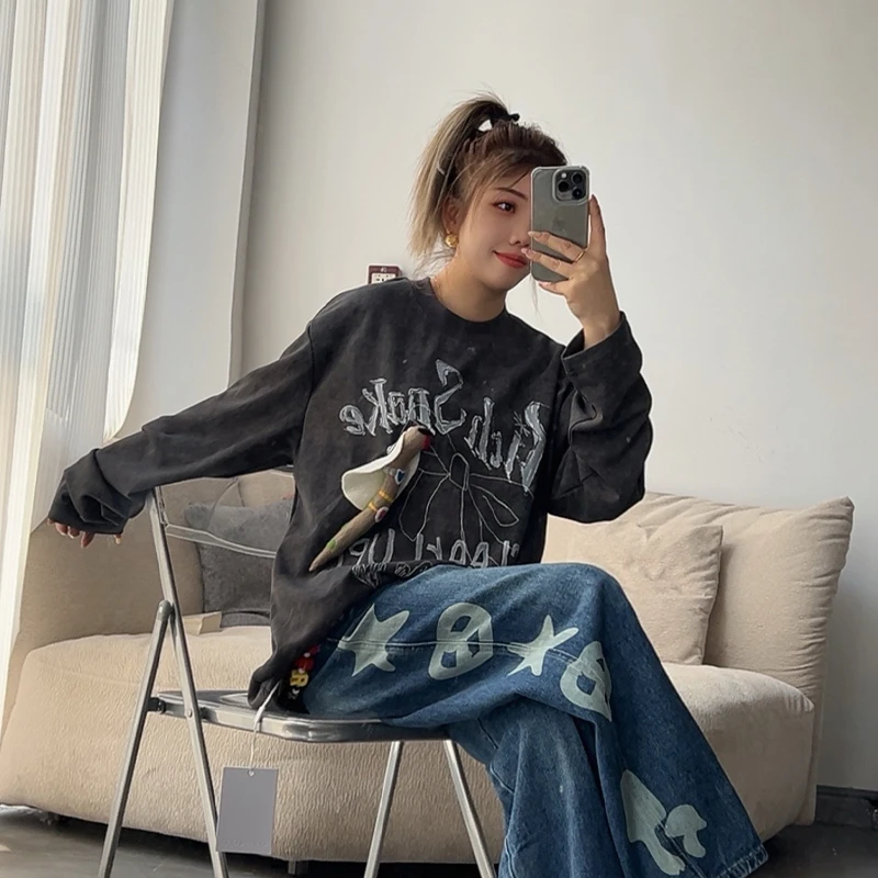 CHEER UP UNIFORM25年春季新品阿联酋首富小蛇乐乐戳长袖圆领上衣