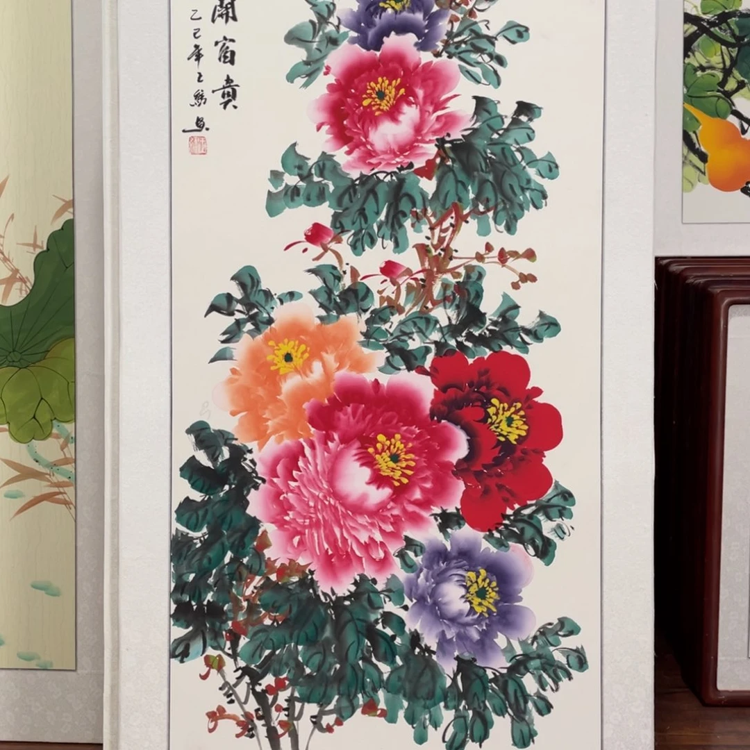 国画带框尺寸63*123厘米