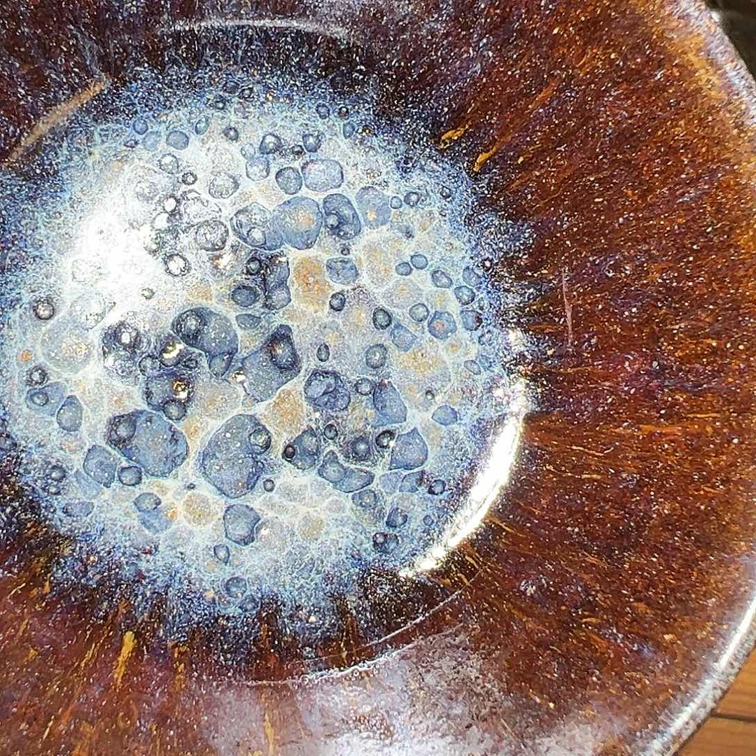 茶盏120105瑕疵不带礼盒落灰烧行知建盏