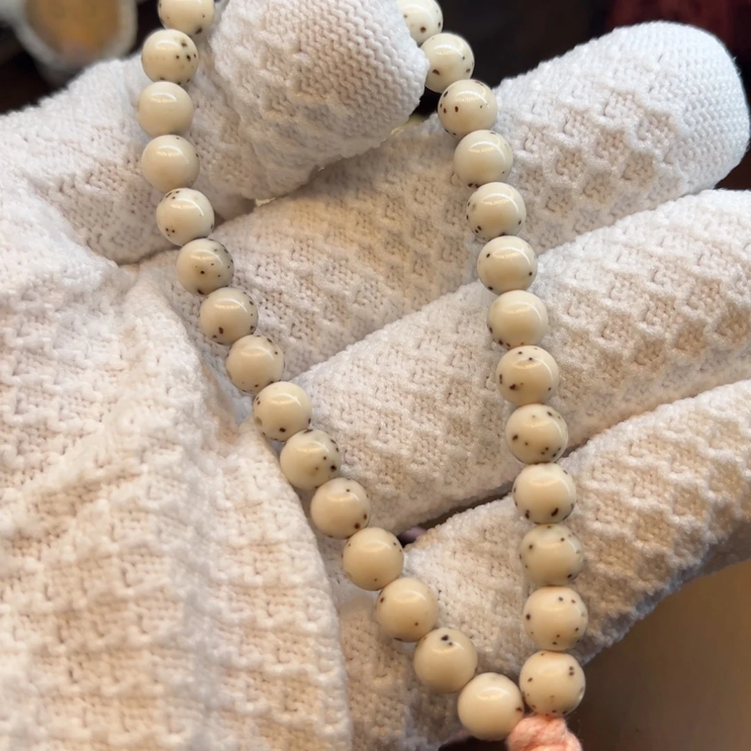 把件星月菩提卡7三分之二留白小冰糖绿背细星龙蛋