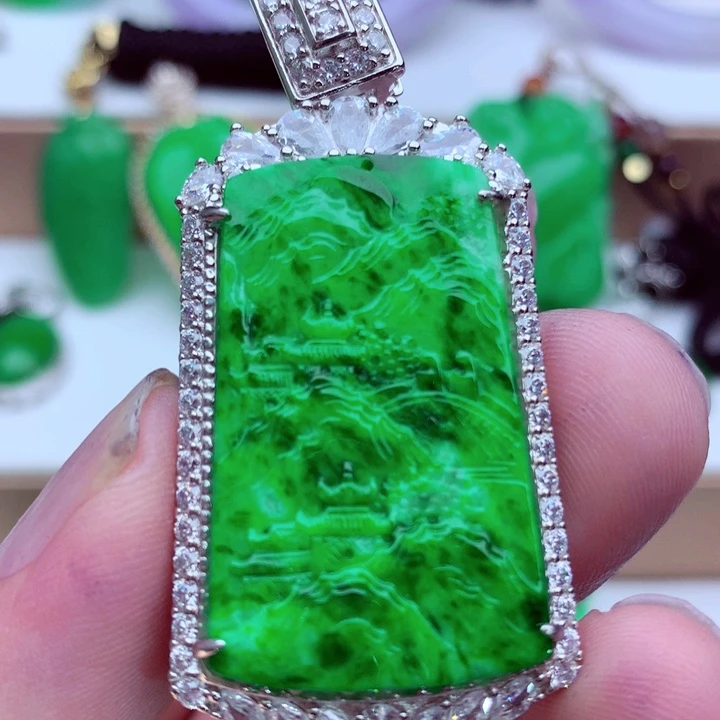 翡翠未镶嵌吊坠(不含链)