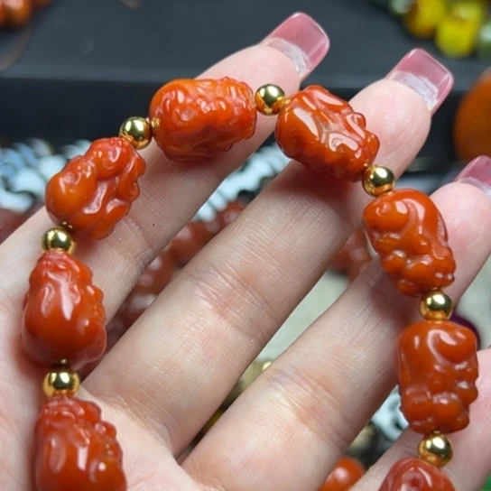 新***缘玛瑙/玉髓颈饰未镶嵌